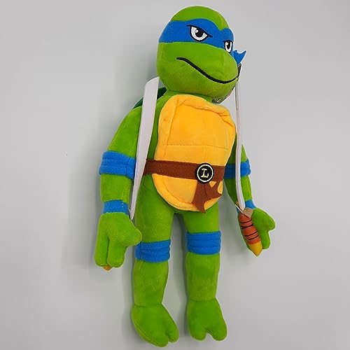 2iX - Teenage Mutant Ninja Turtles Mutant Mayhem - Peluche de 32 cm - Peluche para acurrucarse y jugar, gran regalo para fans de TMNT a partir de 3 años (Leonardo)