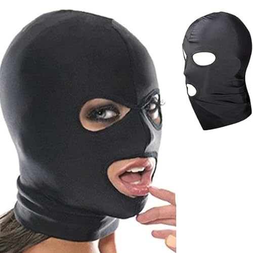 [₿aпaп↦↦Τσγs] Cobertura completa para la cabeza, máscara transpirable, máscara elegante, juego de disfraz de juego de rol con boca abierta
