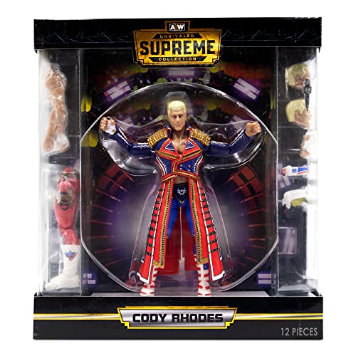 All Elite Wrestling AEW Cody Rhodes UNRIVALED Supreme - Figura de Cody Rhodes de 6 pulgadas con accesorios