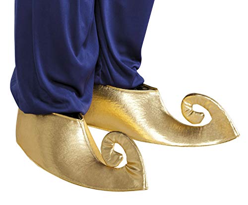 Boland 81990 - Sobrecalzado Sultan en Oro, 1 par para adultos, cubre zapatos para disfraces de carnaval, accesorios de disfraces para carnaval, Halloween o JGA