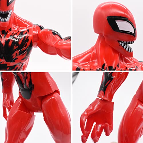 Carnage Figura, Marvel Venom Carnage 30 cm Figura de Acción Anime para Regalar Modelo Decorativo PVC Figura Personajes móviles Modelo Estatua Decoraciones de Mesa para niños de 3 años en adelante