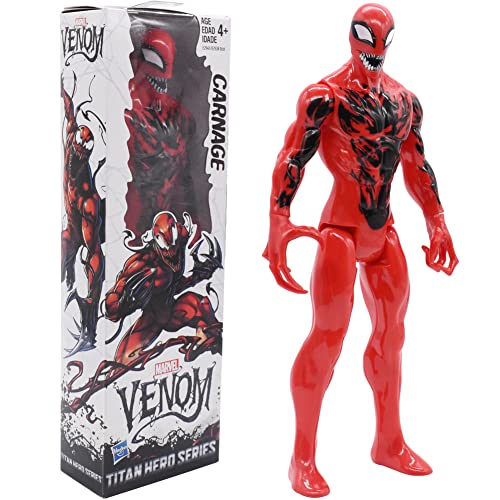Carnage Figura, Marvel Venom Carnage 30 cm Figura de Acción Anime para Regalar Modelo Decorativo PVC Figura Personajes móviles Modelo Estatua Decoraciones de Mesa para niños de 3 años en adelante