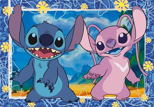 Clementoni- Disney Stitch Supercolor Stitch-104 Piezas-Puzzle para niños de 6 años, Rompecabezas de Dibujos Animados-Made in Italy, Color multilingüe (27573)
