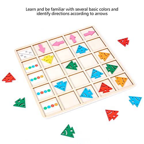 Clicitina Flechas de color de madera Encuentra el juego direccional Entrenamiento de atención y concentración Educación temprana Juguetes educativos para niños Irf928 (azul, talla única)