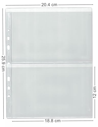 COLLECTOR Carpeta de álbum de coleccionista Carpeta de álbum Notas de Libro Billete de Banco con 10 páginas y 10 divisores: Gran Capacidad - Negro
