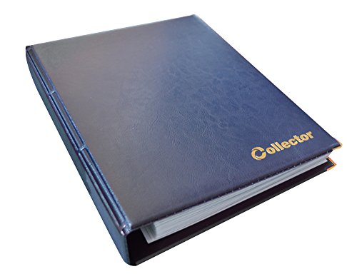 COLLECTOR Carpeta de álbum de coleccionista Carpeta de álbum Notas de Libro Billete de Banco con 15 páginas y 15 divisores: Gran Capacidad - Azul