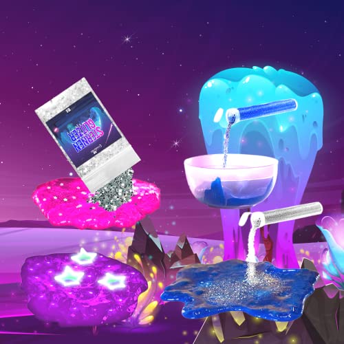 Coradoma Galaxy Slime Kit DIY con Glow in The Dark Powder | Galaxy Slime Set para niños con estrellas, purpurina y pegatinas | Limo galáctico con polvo que brilla en la oscuridad