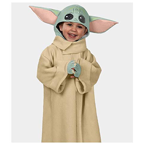 Disfraz infantil de Star Wars Yoda Baby Yoda Jedi Master Alien Cos juego de rol (sombrero + ropa, S (3 ~ 5 años))