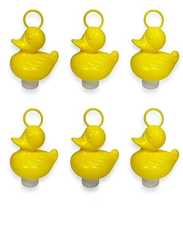 DOZER 12 Patos de Plástico con Gancho - Colores Variados (12 Patos con Peso y Gancho - Assorted Colours) Juego de Pesca de Pato (Amarillos, 6)