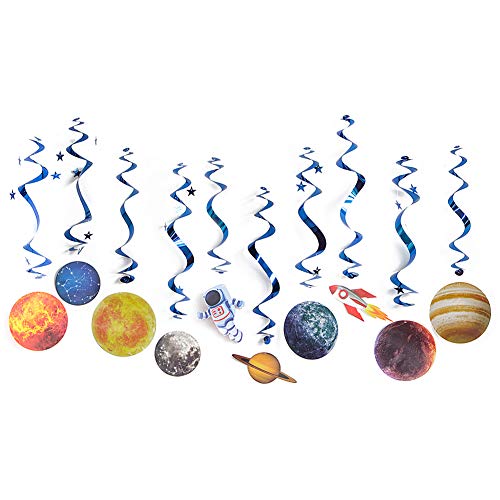 Easy Joy Juego de 10 espirales para decoración del espacio, diseño de planetas