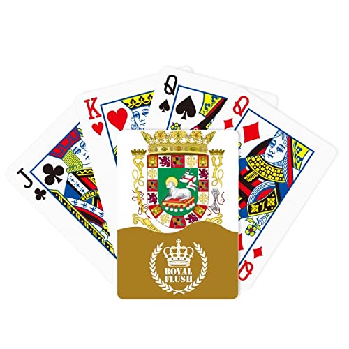 Emblema Nacional de Puerto Rico Royal Flush Poker Juego de cartas