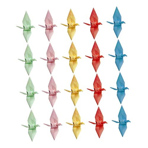 EXCEART 200 Piezas Grulla De Papel De Origami Guirnalda De Pájaros De Papel Grulla Japonesa Hecha a Mano Grullas De Origami Plegadas Pájaros De Origami Adornos Caseros Doblada Comedor Mesa
