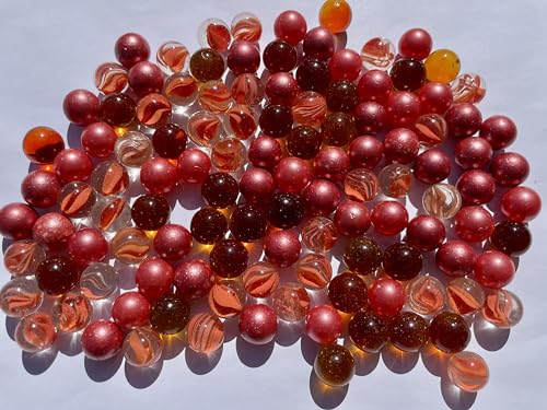 FAIRY TAIL & GLITZER FEE 100 canicas rojas multicolor Edición especial bolas de cristal 16 mm juego de canicas rojas