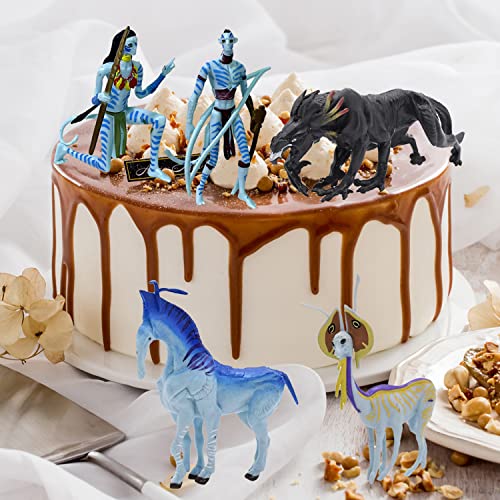 Figuras Decoración Pastel, 5 pcs Avatar Cake Topper, Cake Topper Minifiguras, Avatar Decoración Tartas, Cake Figuras Decoración, Mini Juego de Figuras Decoración, Decoración de Tarta de Cumpleaños