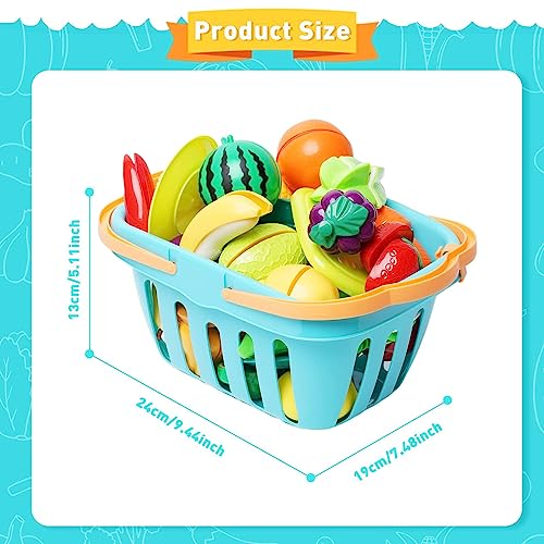 Frutas y Verduras Juguete-Comida de Juguete para Cocinita-Accesorios de Cocina:Alimentos Juguetes Juguetes Montessori Niños Niñas 3 Años