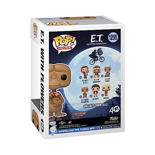 Funko Pop! Movies: E.T. 40th - E.T. With Flowers - E.T. - E.T. The Extra Terrestrial - Figura de Vinilo Coleccionable - Idea de Regalo- Mercancia Oficial - Juguetes para Niños y Adultos - Movies Fans