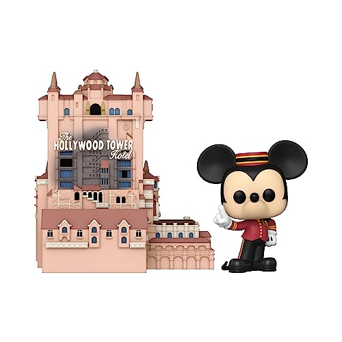 Funko Pop! Town: WDW 50th-ToT With Mickey - Tower Of Terror - Disney World 50th Anniversary - Figura de Vinilo Coleccionable - Idea de Regalo- Mercancia Oficial - Juguetes para Niños y Adultos