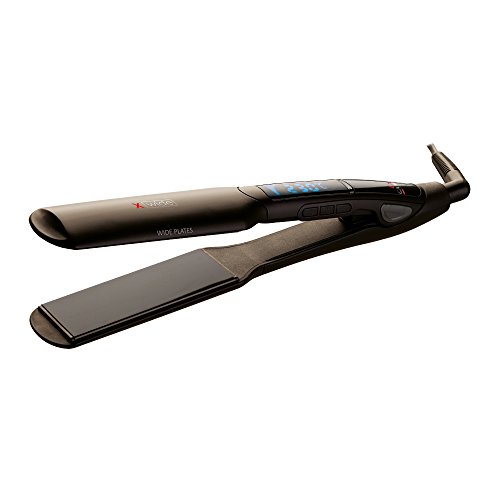 Gama Italy Professional X-Wide Ptc - Plancha para el pelo, temperatura de 150°C a 230°C, color negro