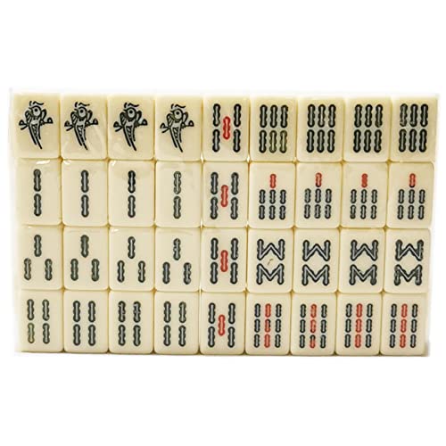GYOUZA Mini Mahjong - Maleta Madera Mahjong Chino Juego - Travel Mahjong Set, Mini Mahjong Portable Chinese Traditional Version Juego para el hogar