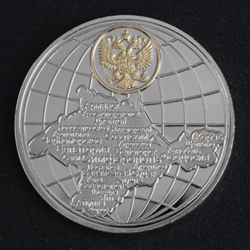 HYUI 2PCS Russian Black Sea Fleet Souvenir Coin Silver Plated Commemorative Coin of The Victory of World War II Challenge Coin