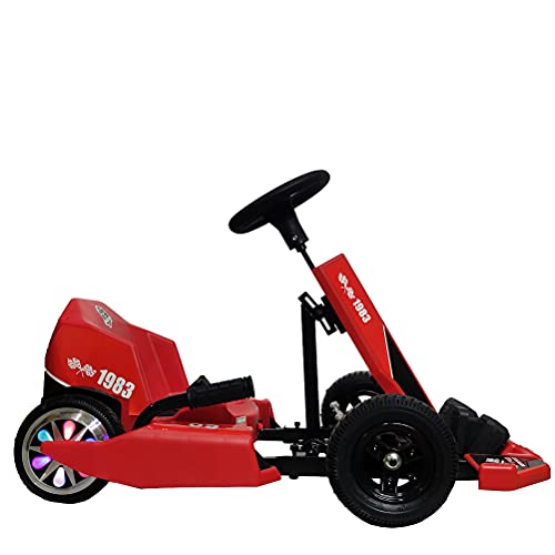 Kart Eléctrico Infantil Xtreme (Motor 250W, Batería de Litio 3.6Ah, 3 Velocidades, Bluetooth, con Luces, Peso Máximo 65Kg) - Rojo