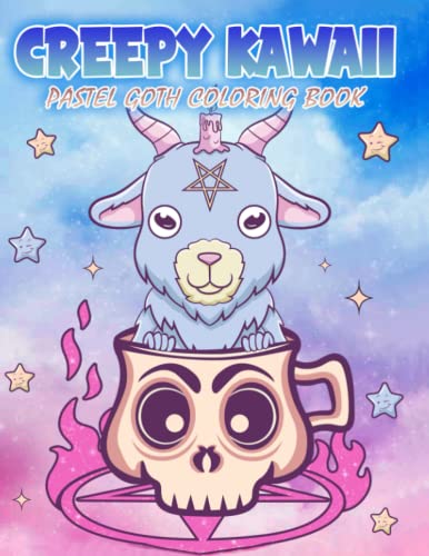 Kawaii Pastel Goth Cute Creepy Kawaii Pentacle Baphomet Goat Coloring Book For Adult: Horror Coloring Book, Adult Coloring Book