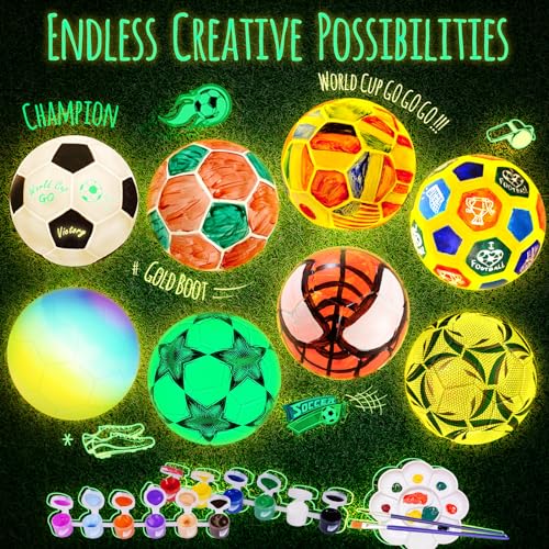 LAOESE Kit de Lámpara de Pelota de Fútbol, Juegos, Pintar, Juguete Creativo, Manualidades, regalos para niños 3-12 años