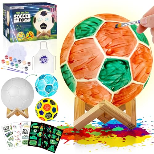 LAOESE Kit de Lámpara de Pelota de Fútbol, Juegos, Pintar, Juguete Creativo, Manualidades, regalos para niños 3-12 años