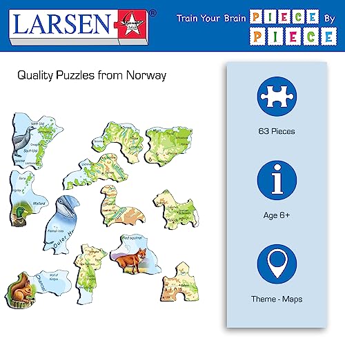 Larsen A41 Mapa topográfico de Escocia, edición en Inglés, Puzzle de Marco con 63 Piezas