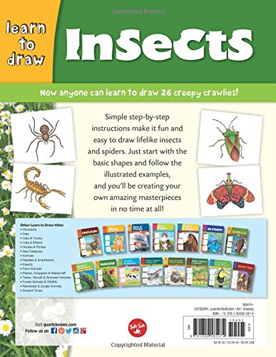 Learn to Draw Insects: Step-by-Step Instructions for 26 Creepy Crawlies