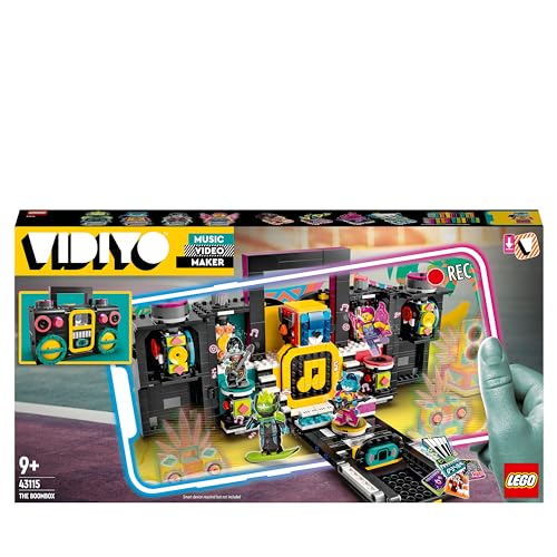 LEGO 43115 VIDIYO The Boombox, Creador de Vídeos Musicales de Juguete, App Realidad Aumentada, Set con 4 Mini Figuras