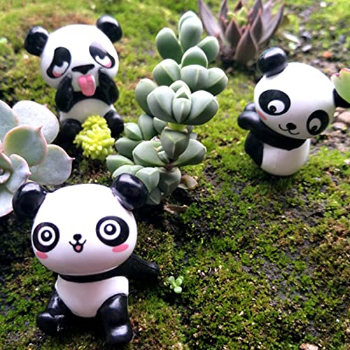 LHKJ - Juego de 8 Piezas de Mini Animal en Miniatura para decoración de la Panda