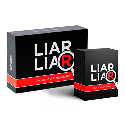 LIAR LIAR - El juego de verdades y mentiras - Juegos de fiesta familiares - Juego de cartas para todas las edades - Adultos, adolescentes y niños + juego de expansión