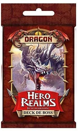 Lote Hero Realms 3 Decks: Ascendencia + Boss Liche + Boss Dragon versión francesa + 1 abrebotellas Blumie (Liche Dragon Ascendance)