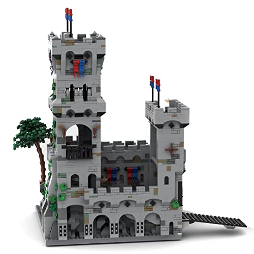 Lumitex Rey Montaña Fortaleza Castillo Modular Casa Arquitectura Bloques de Construcción, 3626 Piezas Creativo Castillo Medieval Kit de Maqueta, Compatible con Lego 21325, MOC-87299