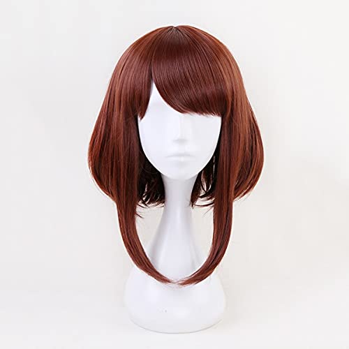 Lusha Uraraka Ochako peluca Cosplay disfraz pelucas Anime pelo sintético con gorro de peluca gratis