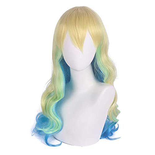 MAOMA Peluca de Miss Kobayashi's Dragon Maid Lucoa,Peluca Cosplay Anime Juego de rol de Halloween Party Cosplay Wig(Color:Style 2)