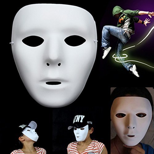Máscara de Jabbawockeez Fool 's Day Joke Máscara Facial de Juguete Fancy Mysterious Costumes Halloween Ghost Dance Hip-Hop Performances Party Dress Mascarada Ball Máscaras por Ungfu Mall