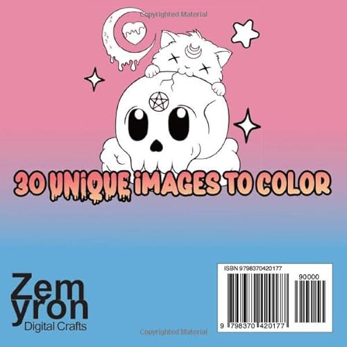 Mini Coloring Book Creepy and Cute Creepy Kawaii Pastel Goth Coloring Book: Pocket Size Coloring Book for Travel on the Go, 6x6 Cute and Easy Design ... for Beginners, Kids, Teens and Adults