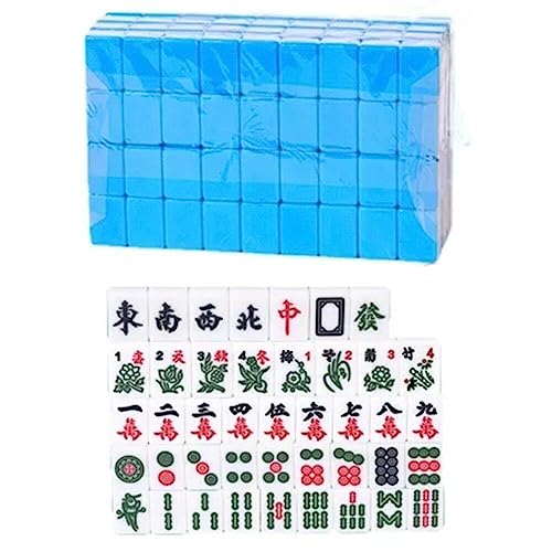 Mini Mahjong Set con Bolsa de Almacenamiento Grande Juego de Mesa Tradicional portátil Mah Jongg Set para el hogar o Viajes de Tiempo Libre