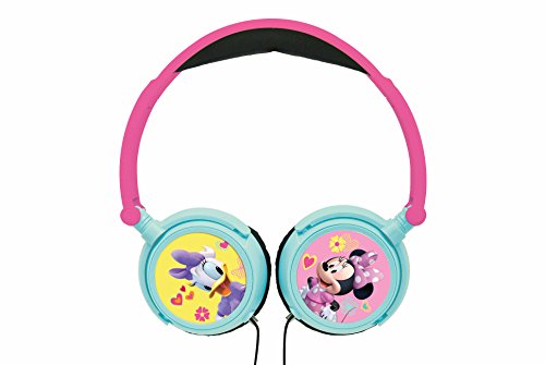 Minnie Mouse- Minnie Disney Minnie & Daisy, Auriculares estéreo, Cascos audio, Diadema plegable y ajustable, Lexibook HP010MN, Color distintos, 20,4 x 16,8 x 7,3 cm (Giros