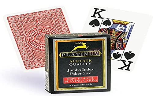 Modiano Tarjetas Poker Platinum Acetate (Rojo) - ¡Ventas!
