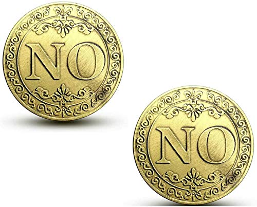 ¡Nunca Pierdas! (4 Piezas) Sí No Monedas Volteando Moneda de Desafío, Colección de Monedas Conmemorativas de Recuerdos, Doble-Sí/Doble-No/Normal SI o NO
