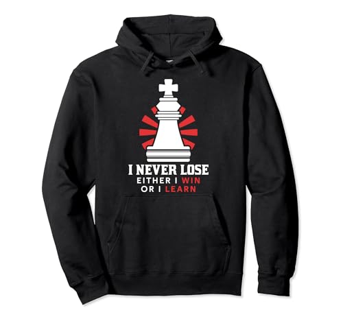 Nunca pierdo, o gano o aprendo, ajedrez Sudadera con Capucha