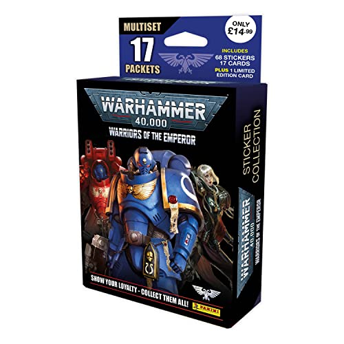 Panini Warhammer Warriors Of The Emperor Sticker Collection Mega Multiset, para mayores de 3 años