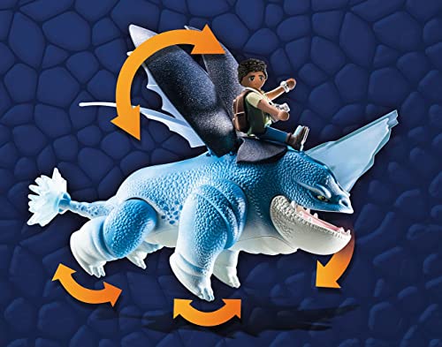 PLAYMOBIL DreamWorks Dragons 71082 Dragons, The Nine Realms Plowhorn y D'Angelo, Juguete para niños a Partir de 4 años