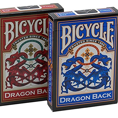 Red & Blue Dragon Playing Cards - 2 Decks by Bicycle