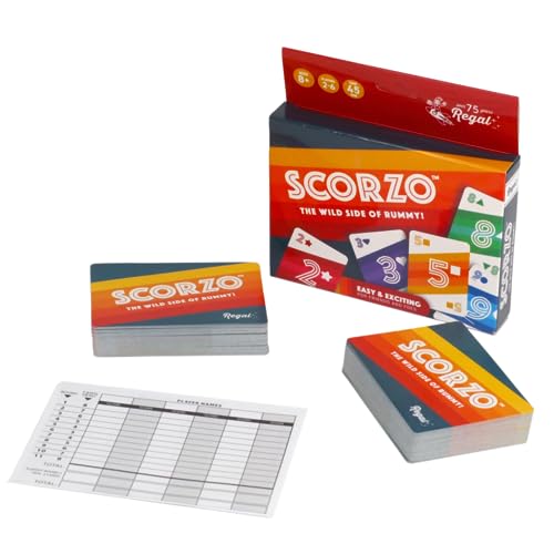 Regal Games - ScorZo - Divertido juego de cartas Rummy para la familia - Ideal para 2-6 jugadores a partir de 8 años