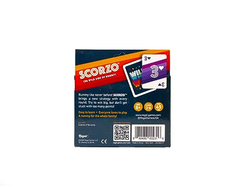 Regal Games - ScorZo - Divertido juego de cartas Rummy para la familia - Ideal para 2-6 jugadores a partir de 8 años