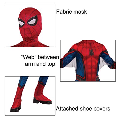 Rubie's Official Marvel Spider-Man Far From Home, disfraz de Spiderman para niños azul y rojo, grande, 8-10 años